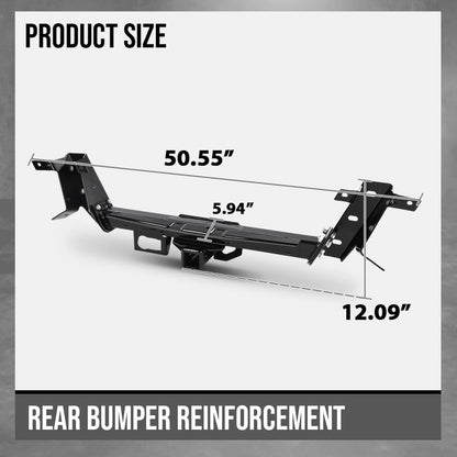 G-PLUS Rear Bumper Reinforcement Compatible with Ford F150 2009-2014 Fit Models with Towing and Base Payload Package 9L3Z17D826B, FO1106362 Black