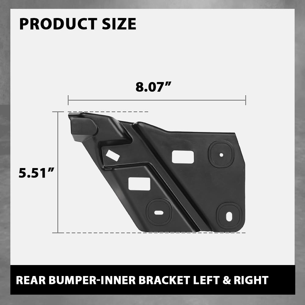 G-PLUS Rear Bumper-Inner Bracket Left & Right Compatible with Cadillac SRX 2010-2016 20904549, 20904550 Black