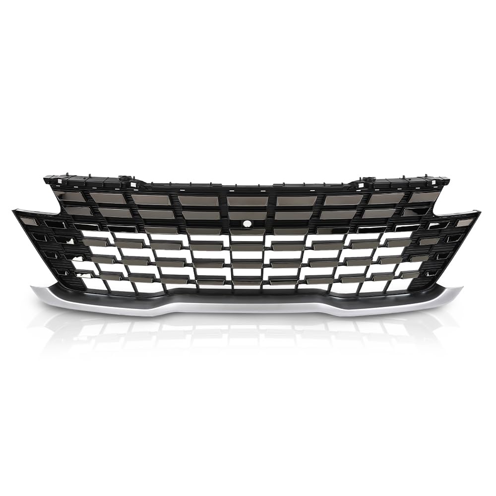 G-PLUS Front Upper Grille With Chrome Trim W/Camera Hole Compatible with Kia Carnival 2022-2024 86350R0110, 86350-R0110