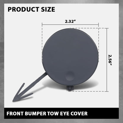 G-PLUS Front Bumper Tow Hook Eye Cover Cap Compatible with Ford Explorer (submodel: Base, Limited, Platinum, Sport, XLT) 2018-2019 JB5Z17A900AB, FO1029104 Black PP