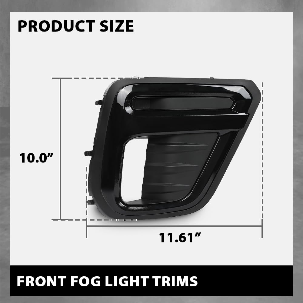 G-PLUS Front Fog Light Cover Bezel Trims, Compatible with Subaru Forester 2019, LH Driver & RH Passenger Side 2PCS, 57731SJ140, 57731SJ150