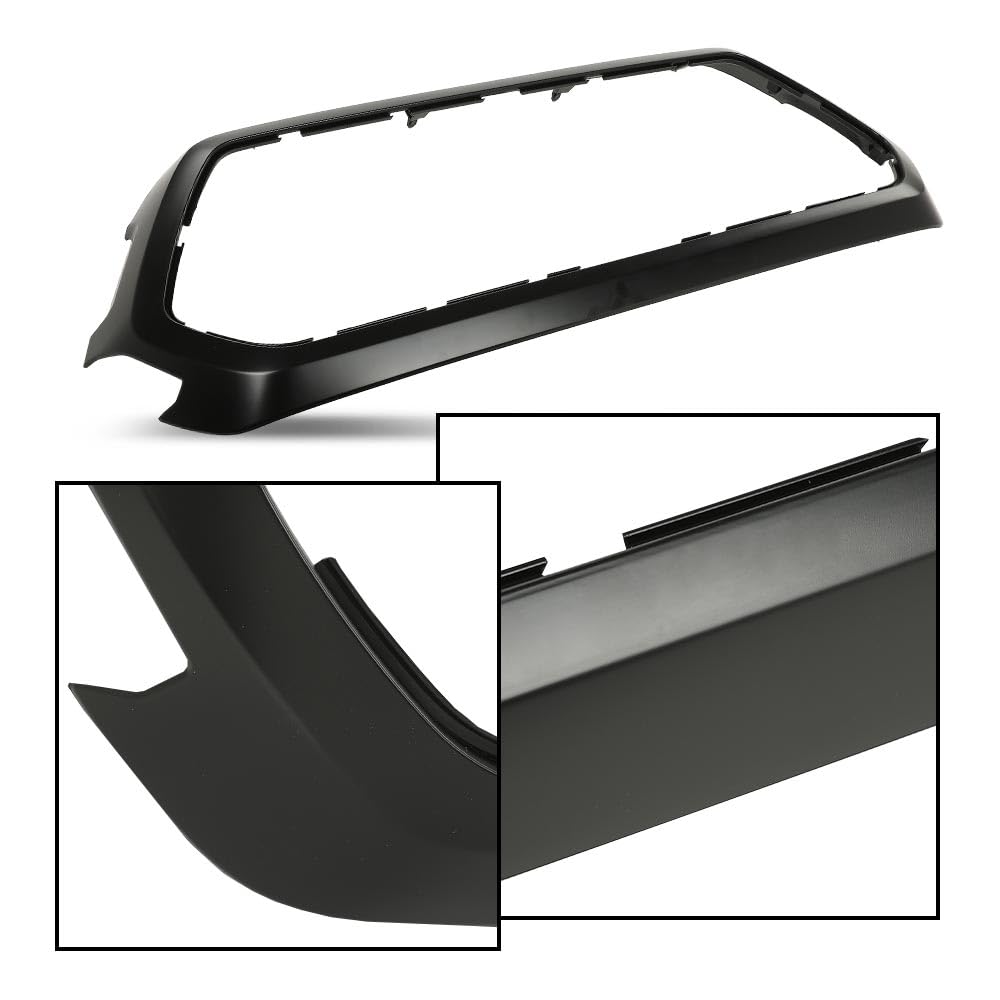 G-PLUS Front Upper Grille Outer Frame Surround Compatible with Toyota Tacoma 2016-2022 Matte Black