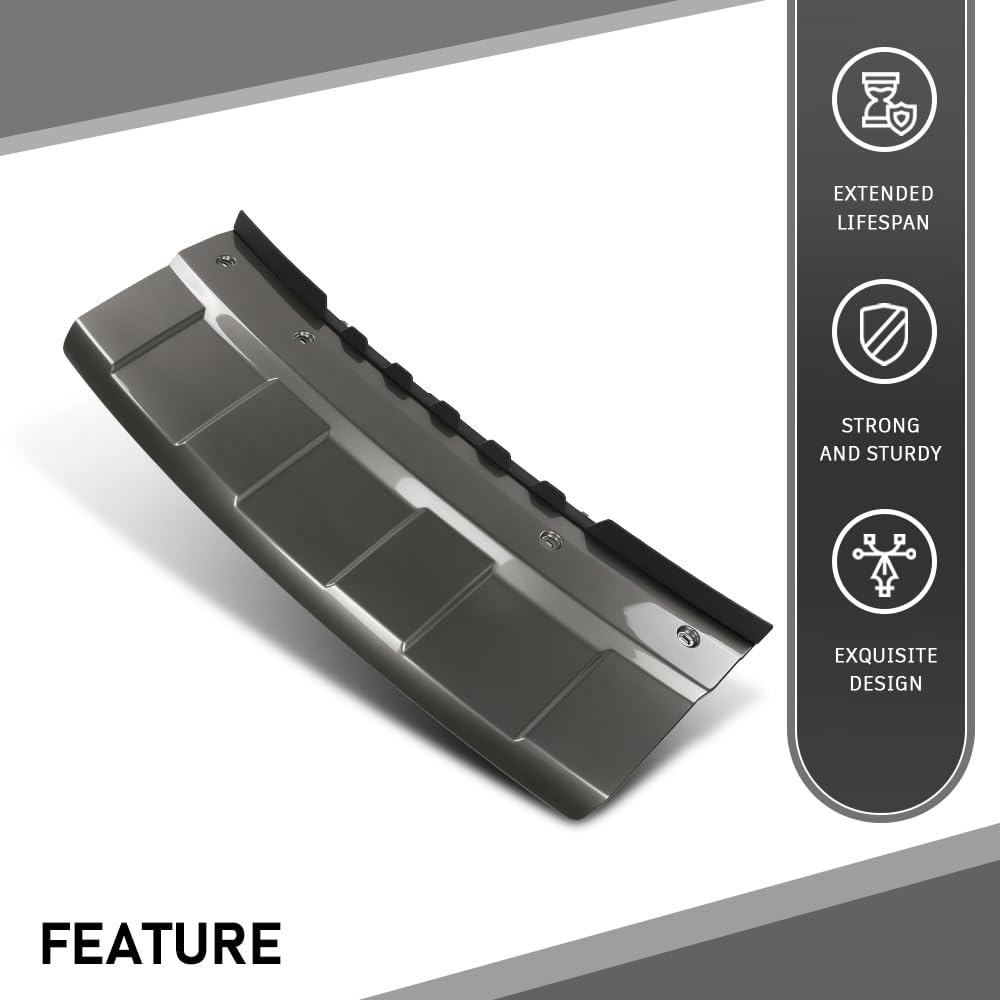 G-PLUS Black Front Bumper Tow Hook Cover Spoiler Skid Plate Compatible with Range Rover L405 2013-2017