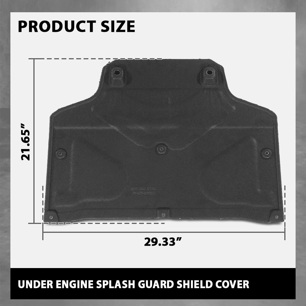 G-PLUS Under Engine Splash Guard Shield Cover, Compatible with Audi Q5 SQ5 2018-2024, 80B863822, 80B863822A