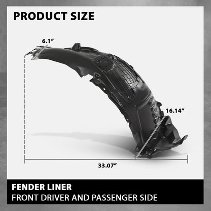 G-PLUS Fender Liner Front Driver and Passenger Side Compatible with Benz C300 2015-2021,Fit Benz C400 4Matic 2015 2056903401, 2056903301
