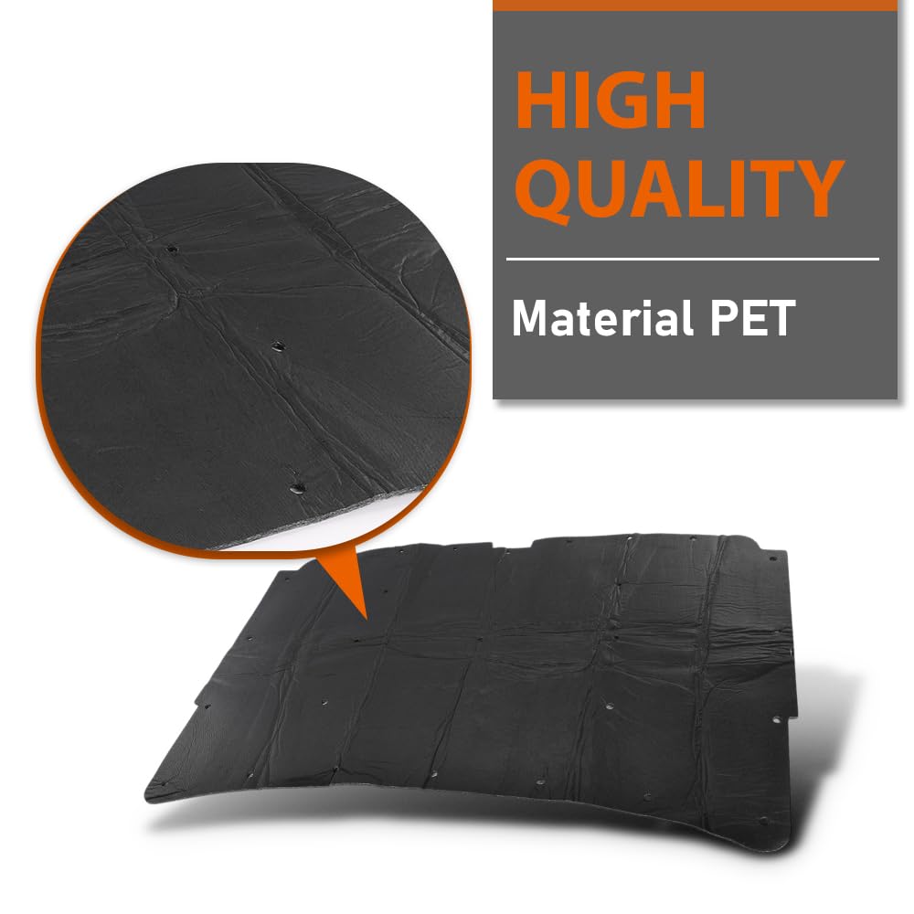 G-PLUS Hood Insulation Pad w/ Clips Compatible with Dodge Ram Truck 1981-1993 | OE Replacement | Noise & Heat Reduction | 1-Year Warranty