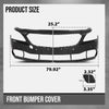 G-PLUS Front Bumper Cover Primed Compatible with Buick Lacrosse 2017 2018 2019 (with Park Assist Holes) 26243327, 26216473, 26686231, GM1000A17, Black