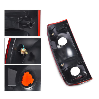 G-PLUS Red Tail Light w/o Bulbs & Wire Harness Passenger Side Compatible with Ford F150 Stepside 1997-2004/Fit F250 F350 F450 F550 Super Duty 1999-2007 F85Z13404CA, FO2801117 FO2800117 Red