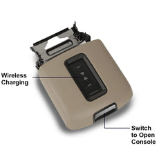 G-PLUS Center Console Armrest Lid for Chevy Tahoe Suburban GMC Yukon XL 2015-2019 Brown Close-up View