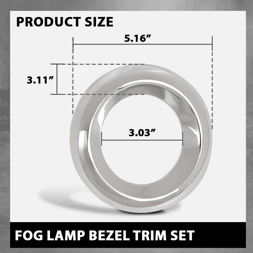 G-PLUS Fog Light Lamp Bezel Trim Set Left & Right Compatible with Toyota RAV4 2009-2012 521280R030