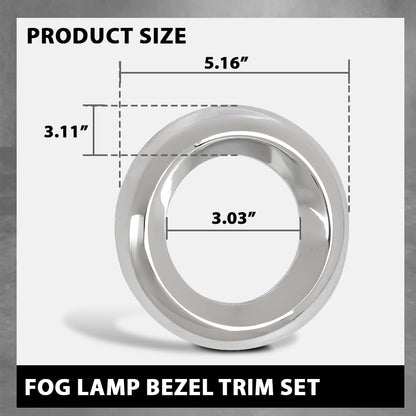 G-PLUS Fog Light Lamp Bezel Trim Set Left & Right Compatible with Toyota RAV4 2009-2012 521280R030