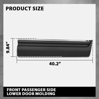G-PLUS Front Right Lower Door Molding W/Silver Trim, Compatible with Ford Explorer 2011-2015, Passenger Side, BB5Z7820878BA, FO1305111