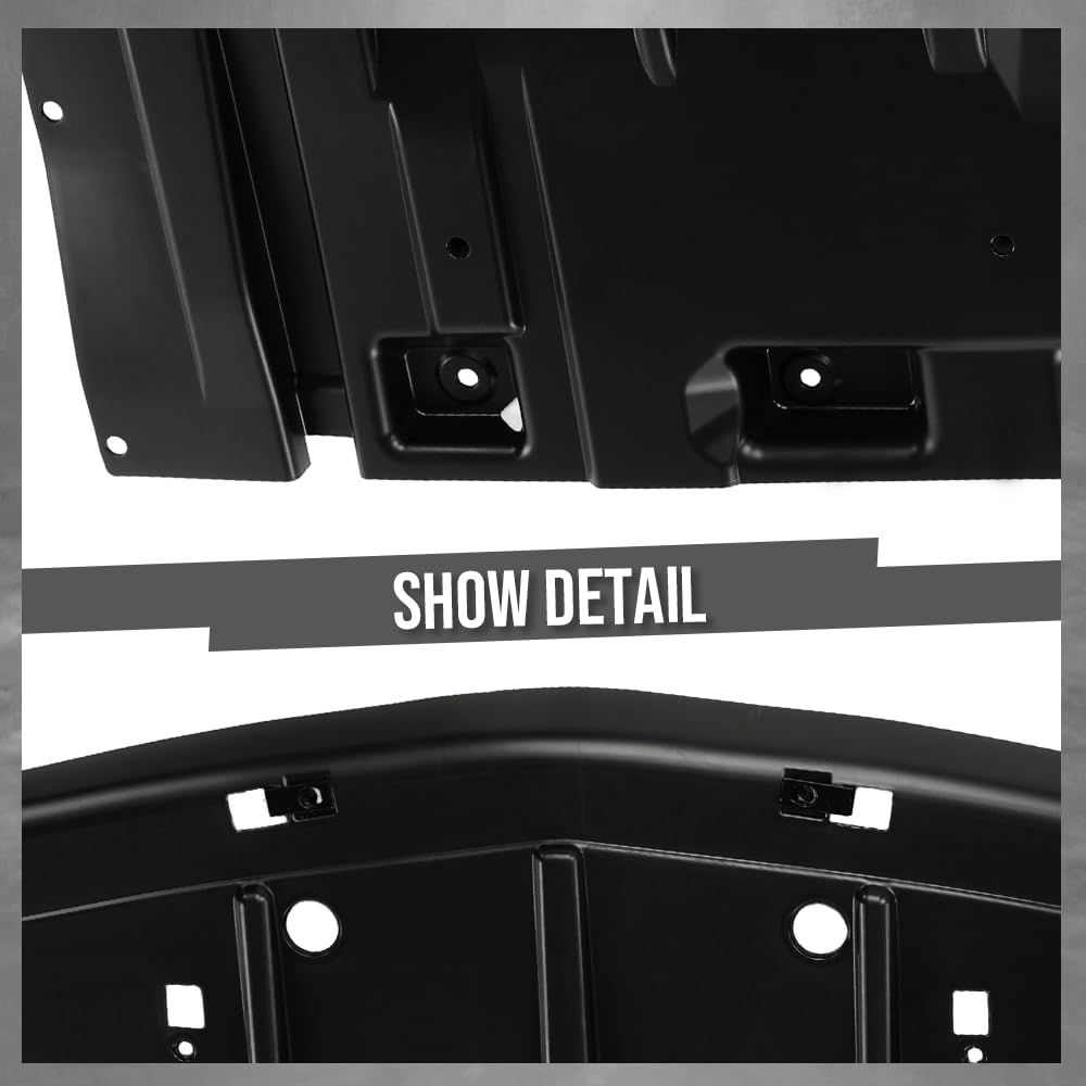 G-PLUS Front Engine Splash Shields Compatible with Chevy Camaro ZL1 Coupe 2017-2022 84142146, GM1228158 Black