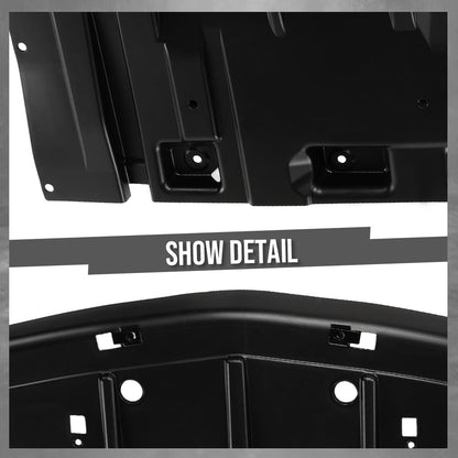 G-PLUS Front Engine Splash Shields Compatible with Chevy Camaro ZL1 Coupe 2017-2022 84142146, GM1228158 Black