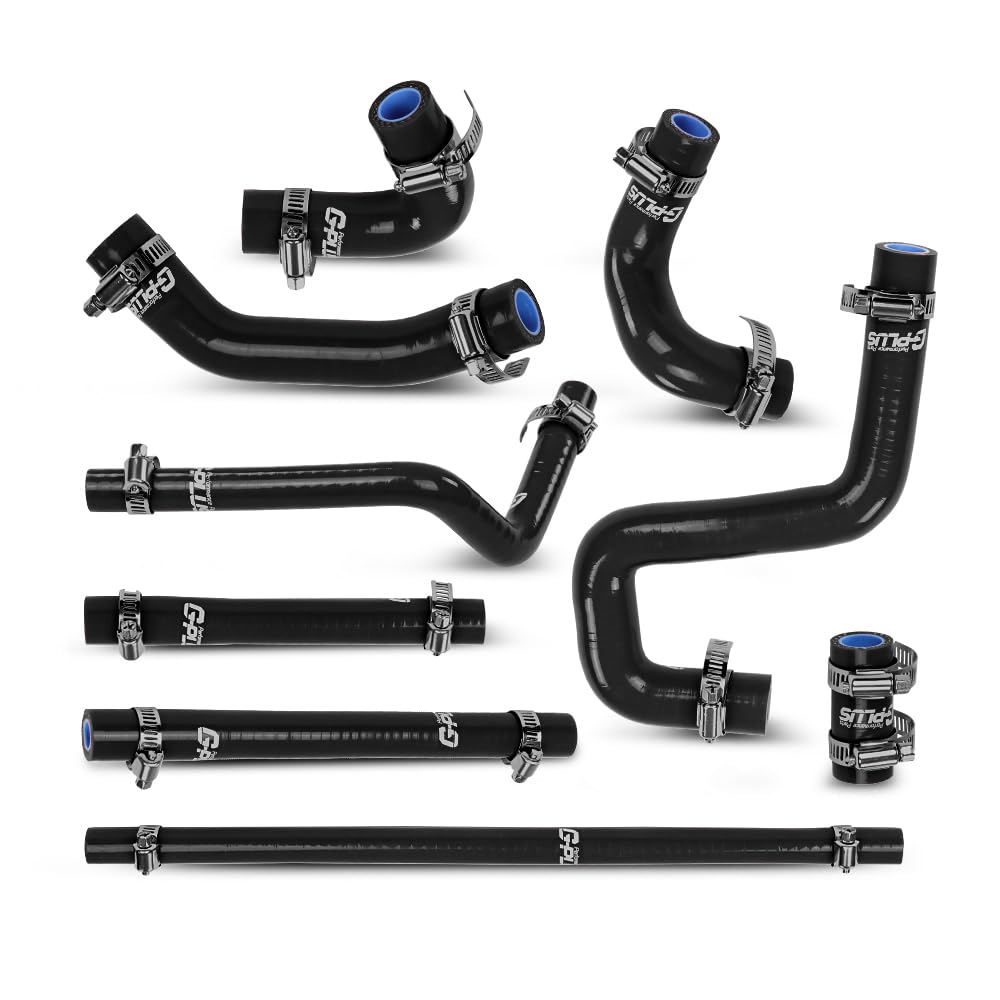 G-PLUS Silicone Heater Hose Kit Compatible with Toyota 4Runner 3.4L 1996-2002 W/Rear Heater Black