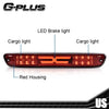 G-PLUS LED 3rd Third Center High Mount X Stop Light Lamp Compatible with 2004-2012 Chevy Colorado/GMC Canyon 2006-2008 Isuzu I-Series 3D LED Bar Tail Brake Light 15286505