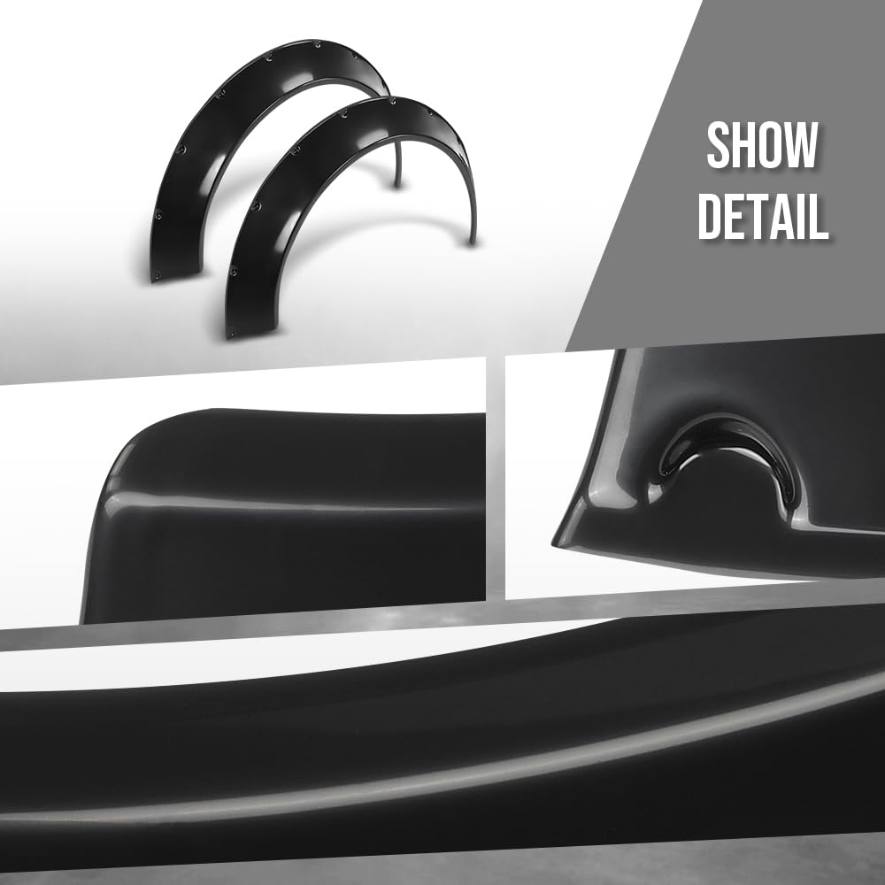 G-PLUS Fender Flares Wide Body Kit Wheel Arches Protector Cover Compatible with Honda Civic Accord Black 4Pcs