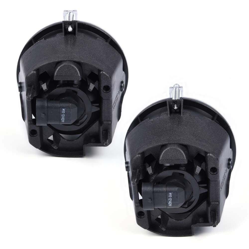 G-PLUS Front Bumper Fog Lights w/Bulb Compatible with Jeep Grand Cherokee 2005 2006 2007 2008 2009 2010/Fit Jeep Commander 2006-2010 CH2592138 CH2592138 4805859AA(Clear Lens)