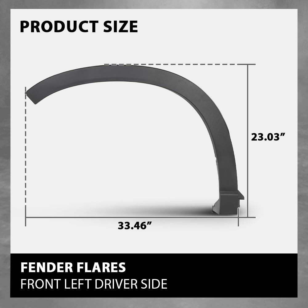 G-PLUS Front Left Fender Flare Compatible with Subaru Forester 2019 2020 2021 Wheel Arch Molding 91112SJ210, SU1290102