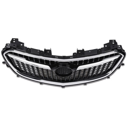G-PLUS Front Upper Grille Replacemet Chrome Black Compatible with 2017 2018 2019 Buick Encore