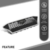 G-PLUS Front Bumper Grille Chrome Trim Compatible with Hyundai Kona Hatchback 2018-2021 86350J9100