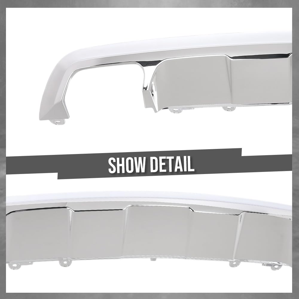 G-PLUS Rear Lower Bumper Skid Plate Cover Compatible with Benz GLK250 GLK350 2013-2014 Not Fit Models with AMG Style Bumpers or Tow Hitch Package 2048857423, 204 885 7423 Silver