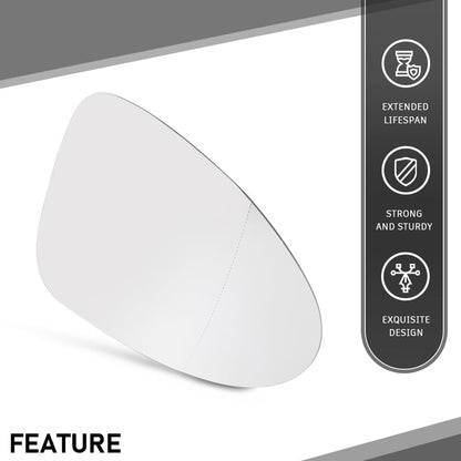 G-PLUS Mirror Glass Passenger Right Side Compatible with Porsche Macan 2015 2016 2017 2018 2019 2020 2021 95B857522J White