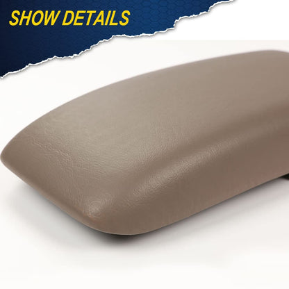 G-PLUS Center Console Lid & Latch Compatible with Toyota Tacoma 1995-2000/ 4Runner 1996-1998, Center Console Armrest Lid Oak Tan
