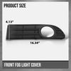 G-PLUS Front Bumper Fog Light Grille Grill Cover LH RH Compatible with Volvo S40 V50 S50 2008 2009 2010 2011 2012 30744919, 30744920 Black
