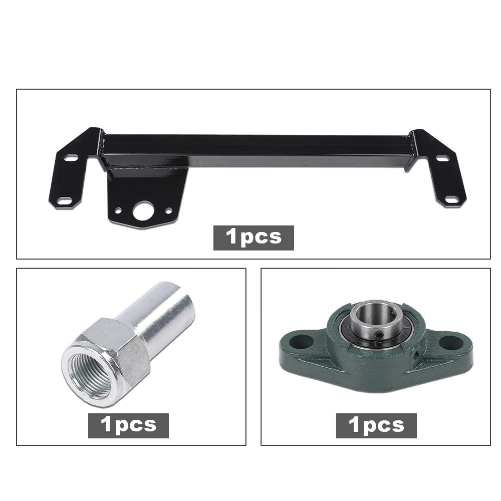 G-PLUS Steering Gear Box Stabilizer Bar Brace Compatible with Dodge Ram 1500 2500 3500 1994-2002 1032004 Black Iron Stabilizer Bar Bracket