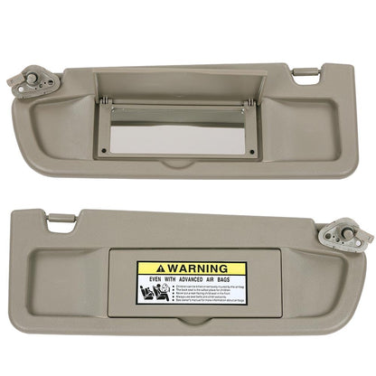 G-PLUS Gray Left&Right Sun Visor with Mirror 1 Pair Compatible with 2006-2011 Honda Civic (Coupe, Sedan) 83280-SNA-A01ZE, 83230-SNA-A01ZE