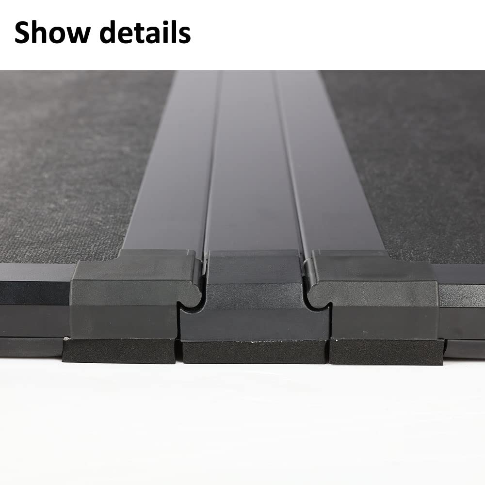 G-PLUS T4 Four-Fold Hard 8Ft Truck Tonneau Cover Replacement for 1999-2017 Ford F250 F350 F450 Super Duty,96" Long Bed Black