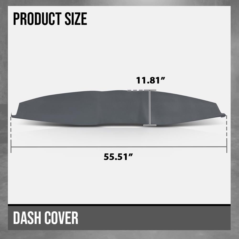 G-PLUS TPE Dashboard Panel Dash Cover Compatible with Ford Mustang 2005 2006 2007 2008 2009, Gray