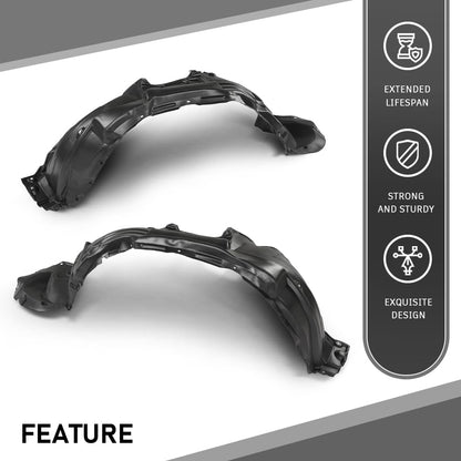 G-PLUS Pair Front Fender Liners Inner Assembly, Compatible with Toyota Highlander 2008-2010, Left Driver & Right Passenger Side 2PCS, TO1248150C, TO1249150C