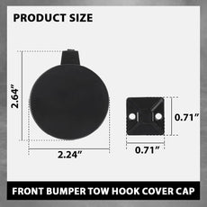 G-PLUS Tow Hook Cover for Tesla Model 3 2017-2023 Front Bumper Side View