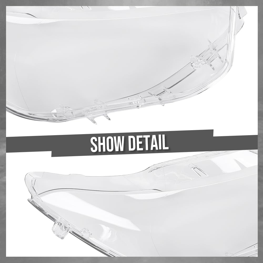 G-PLUS Headlight Lens Cover Compatible with BMW F20 2012-2014 Left & Right Pair Front Headlamp Lens Cover Clear