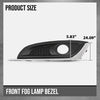 G-PLUS Front Left Bumper Grille Fog Light Bezel Lamp Trim Compatible with Buick Regal 2014 2015 2016 2017 23142357, GM1038275 Chrome Black