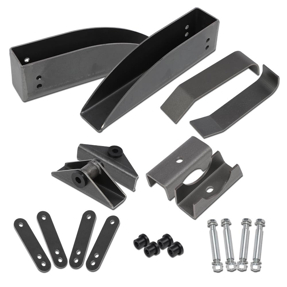 G-PLUS Rear Leaf Spring Relocation Pocket Set Compatible with Chevy Bel Air 210 150 1955 1956 1957 Front Spring Pockets, Axle Seats, Rear Frame, Notches, Spring Shackles