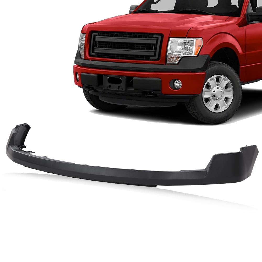 G-PLUS Front Upper Bumper Cover Compatible with Ford F150 XL Pickup 2009 2010 2011 2012 2013 2014, Textured Black, FO1000643, 11735587