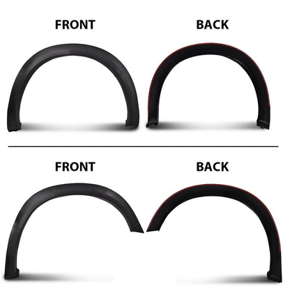 G-PLUS Fender Flares Compatible with Dodge Ram 1500 2009-2018 Not Fit R/T Models Injection Front Wheel Cover Protector Wheel Opening Molding Arch Trim 68054338AB, 68054339AB 4PCS Black