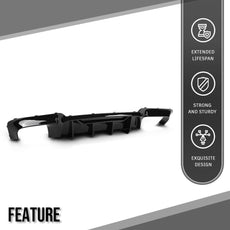 G-PLUS Rear Diffuser for BMW 5 Series F10 M Sport 2012-2016 Gloss Black Product Specifications