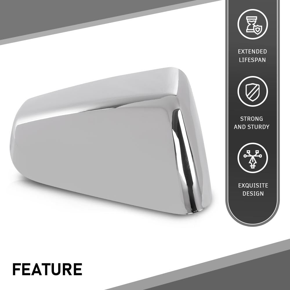 G-PLUS Exterior Mirror Cover Cap Right Passenger Side Compatible with Chevy Equinox GMC Terrain 2018-2021 Chrome