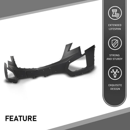 G-PLUS Front Upper Bumper Cover W/Sensor Holes Compatible with Cadillac XT5 2017-2019 With Sensor Holes GM1000A14 Black