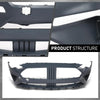 G-PLUS Front Bumper Cover Fascia Compatible with Ford Mustang 2018 2019, JR3Z17D957DAPTM, FO1000746, Primed Black