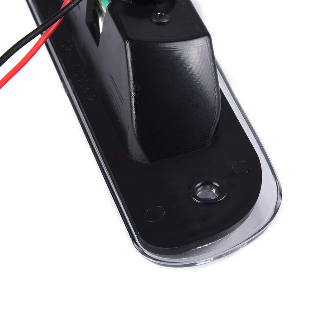 G-PLUS LED Third 3rd Brake Cargo Light Compatible With 1999-2004 Grand Cherokee,Rear Roof Center High Mount Stop Tail Light Replacement (Chrome Housing Clear Lens)