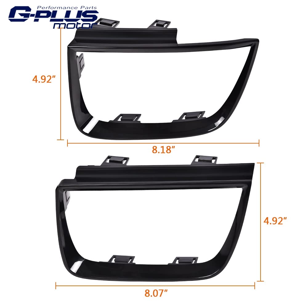 G-PLUS Tail Light Bezel Covers Kit Compatible with 2010-2013 Chevy Camaro LT LS SS,Glossy Black Set of 4