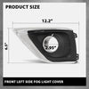 G-PLUS Fog Light Covers Front Driver Left Side Hand Compatible with Buick Envision (submodel: Base, Essence, Preferred, Premium, Premium II) 2019 2020 42489938, GM1038266 Chrome Black