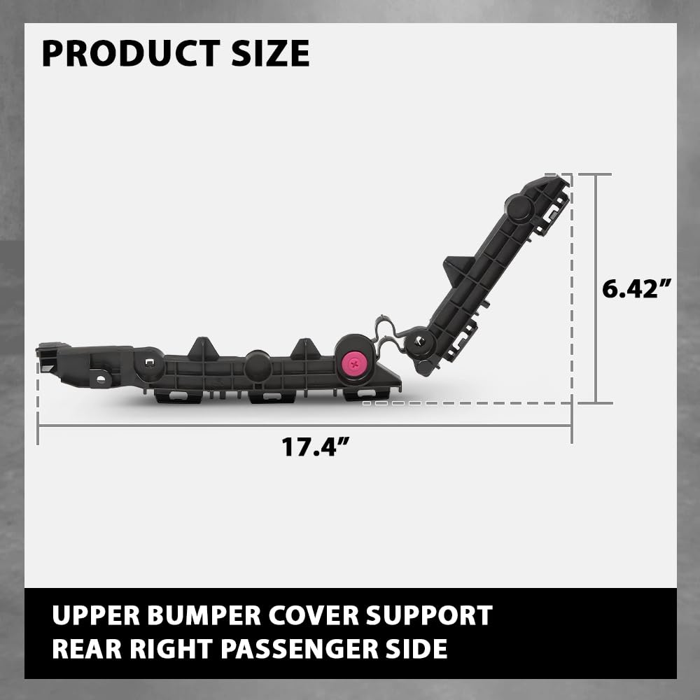 G-PLUS Rear Right Passenger Side Upper Bumper Cover Support Compatible with Toyota RAV4 2019-2022 TO1143129