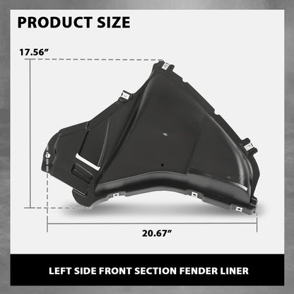 G-PLUS Front Left Fender Liner Inner Assembly, Compatible with BMW 530e 530i 540d 540i M550i 2017-2020, 51718060031, BM1250133