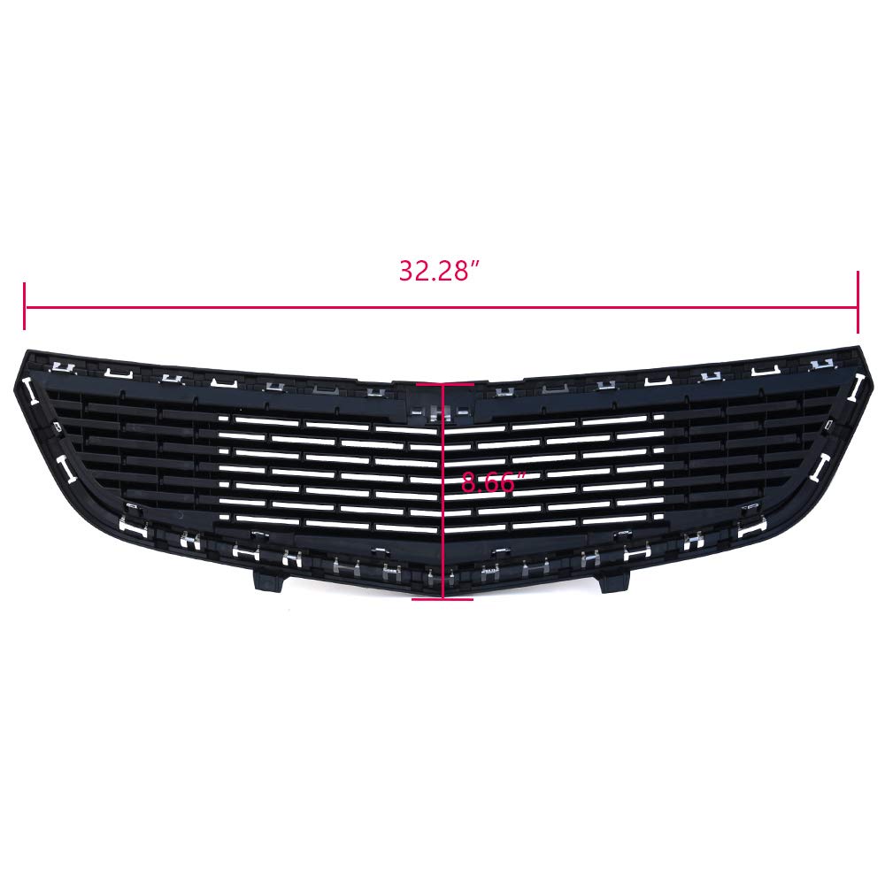G-PLUS Chrome Front Bumper Lower Grille Assembly Compatible with Chevy Cruze 2015 ABS Honeycomb Mesh Grill